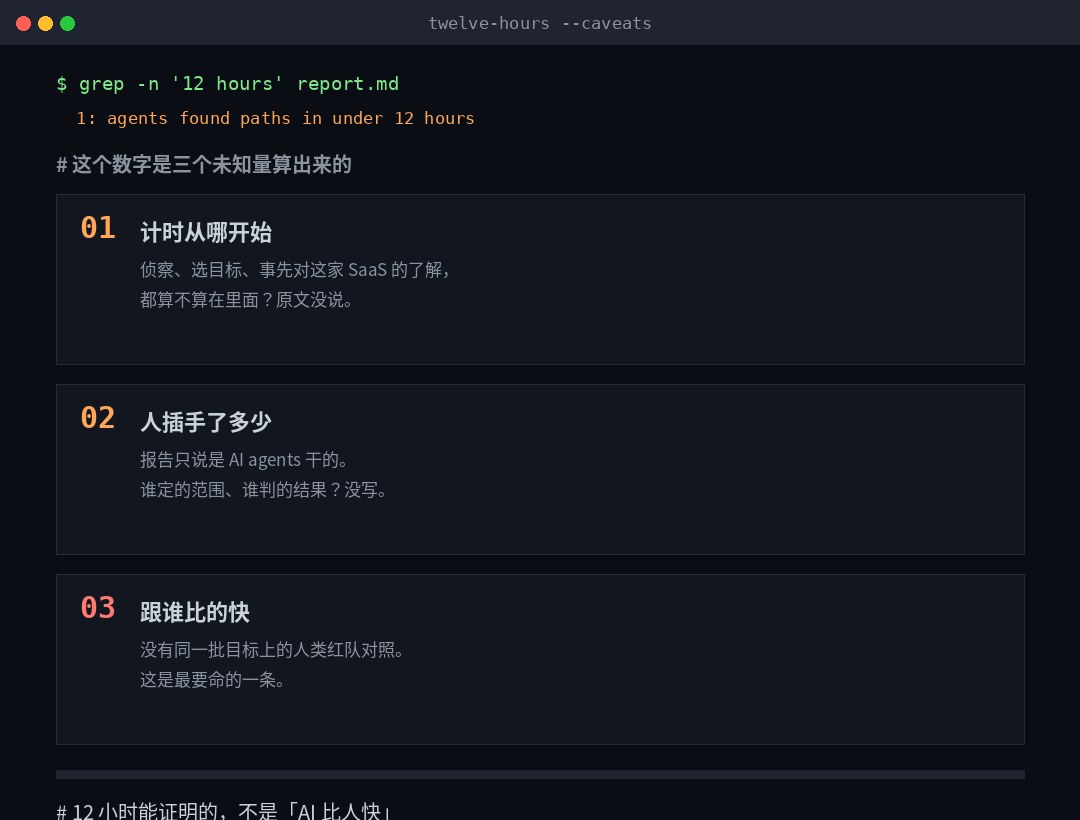 12 小时这个数字的三个未知量
